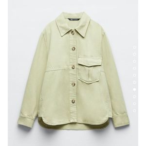zara brand new sage green jacket